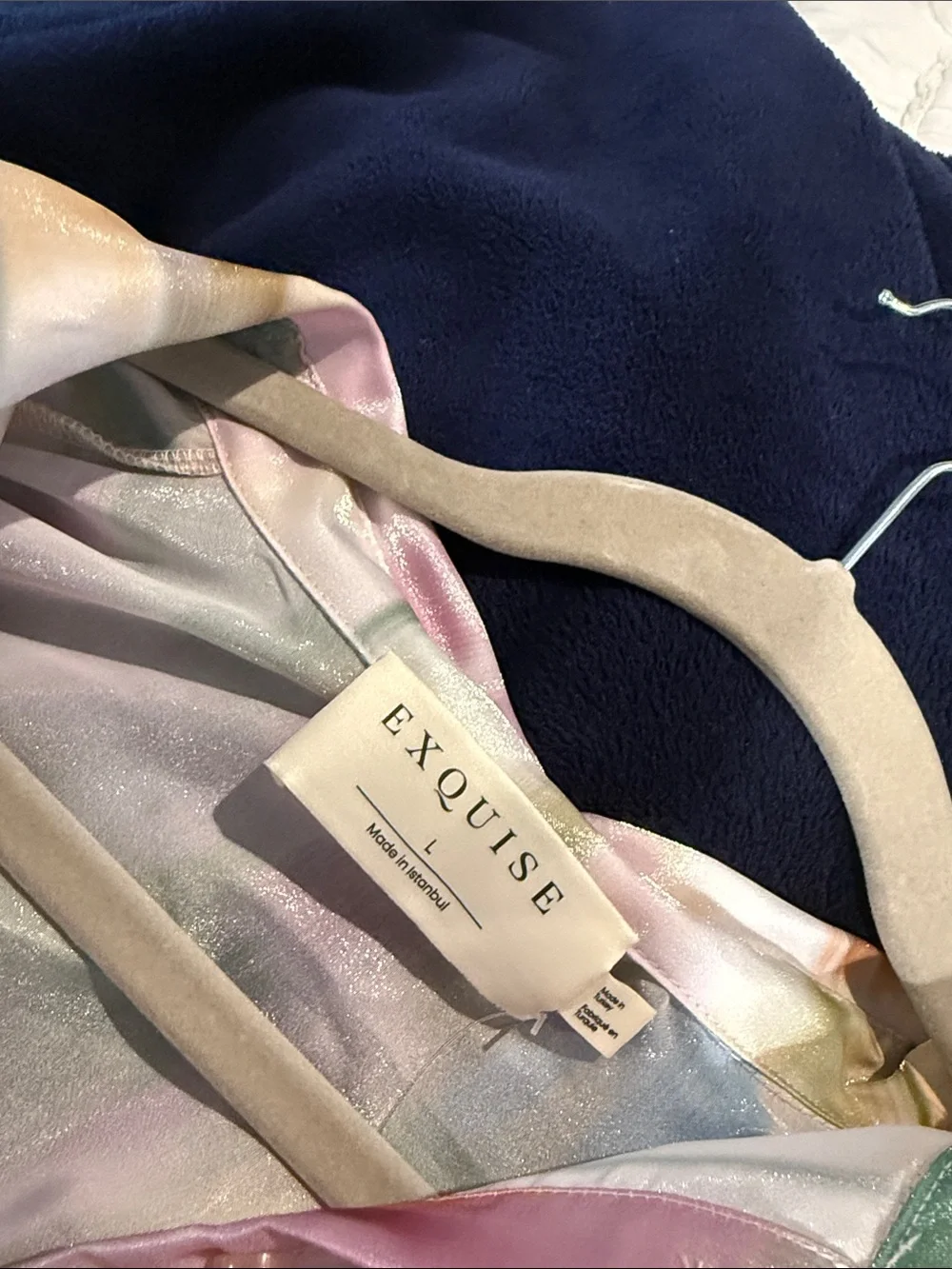 Anthropologie Pastel Watercolor Button-Down Dress in Pink, Blue, Green, Gold - Picture 4 of 6